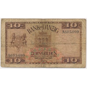 Gdaňsk, 10 guldenů 1924 - A
