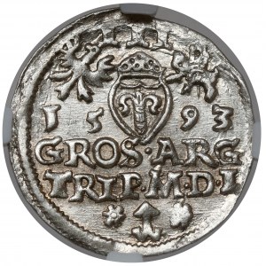 Zikmund III Vasa, Vilniuská trojka 1593 - Platina - krásná