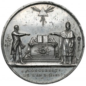 Francúzsko, medaila 1802 - La Paix Donne la Main à Victoire