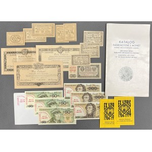 Tlačené bankovky, reprinty bankoviek ... a starý katalóg 1966