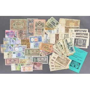 Sada bankovek MIX, především Polsko a Rusko + časopis PTN (126 kusů)