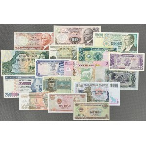 Zestaw banknotów MIX ŚWIAT (16szt)
