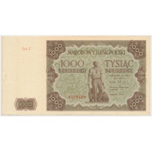 1,000 zloty 1947 - capital letter