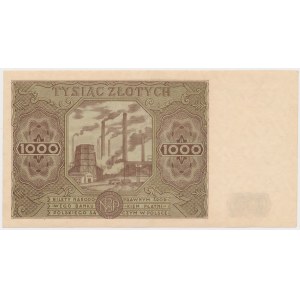 1,000 zloty 1947 - lowercase letter