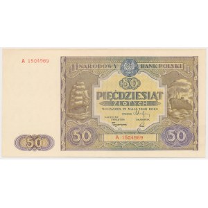 50 zlotých 1946 - malé písmeno