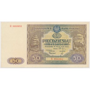 50 zloty 1946 - large letter