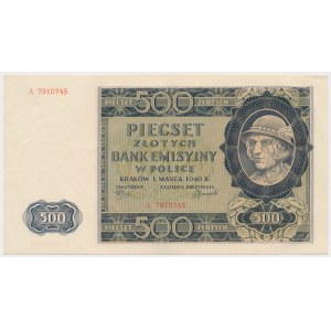 500 złotych 1940 - A