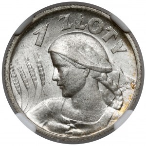 Kobieta i kłosy 1 złoty 1925 - PIĘKNA