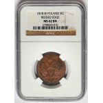 3 Polish pennies 1818 IB - BEAUTIFUL