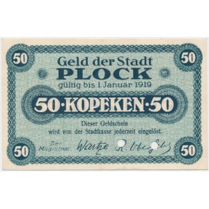 Płock, 10 Kopeken 1919 - ausradiert
