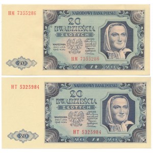 20 gold 1948 - HM and HT - set (2pcs)