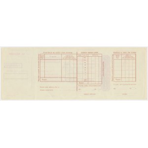 NBP, Cash check MODEL with numbering 0000000.