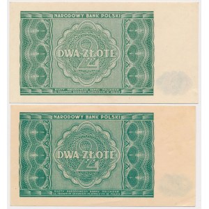 2 gold 1946 - color variations (2pcs)