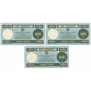 PEWEX 1 cent 1979 - small - HL - set (3pcs)