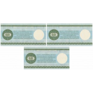 PEWEX 1 cent 1979 - small - HL - set (3pcs)