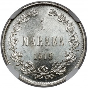 Finland / Russia, Nicholas II, 1 mark 1915