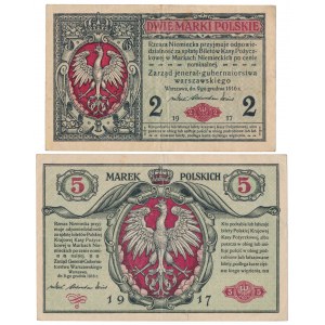 Jenerał 2 mkp i Generał 5 mkp 1916 - zestaw (2szt)