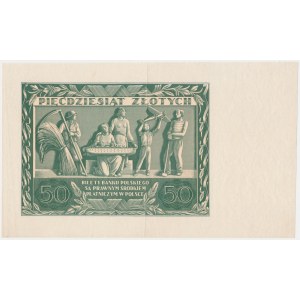 50 złotych 1936 Dąbrowski - AY - awers bez druku głównego