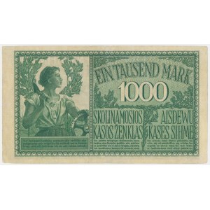 Kaunas, 1,000 marks 1918 - 7-digit numbering