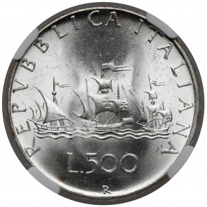 Itálie, 500 lir 1966