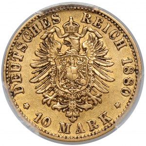 Hessen, 10 marks 1880-H