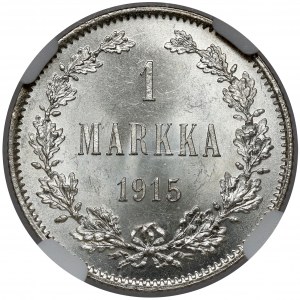 Finland / Russia, Nicholas II, 1 mark 1915