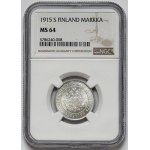 Finlandia / Rosja, Mikołaj II, 1 markka 1915