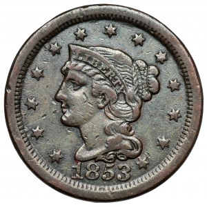 USA, Cent 1853 - vzácne