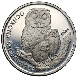 Próba NIKIEL 500 złotych 1986 Sowy