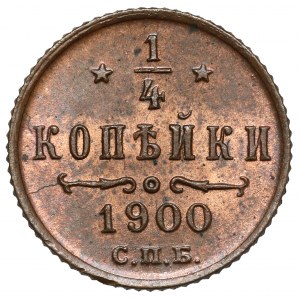 Russia, Nicholas II, 1/4 kopecks 1900