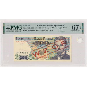 200 zł 1986 - WZÓR - CR 0000000 - No.0801