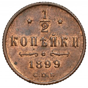 Rusko, Mikuláš II, 1/2 kopejky 1899