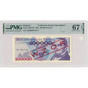100.000 zł 1993 - WZÓR - A 0000000 - No.0217