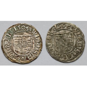 Maďarsko, Ladislav II Jagelovský, denáre 1505-1506 - sada (2ks)