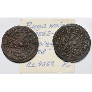 Wolne Miasto Ryga, Szeląg ryski 1575 i 1578 - zestaw (2szt)