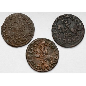 John II Casimir, Lithuanian and Crown Boratines - set (3pcs)