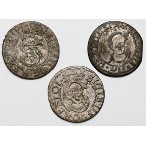 Sigismund III Vasa, Riga shillings 1607-1614 - set (3pcs)