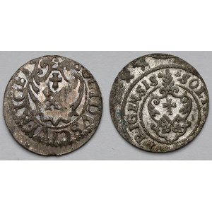 Zygmunt III Waza, Szelągi Ryga 1617 i 1621, zestaw (2szt)