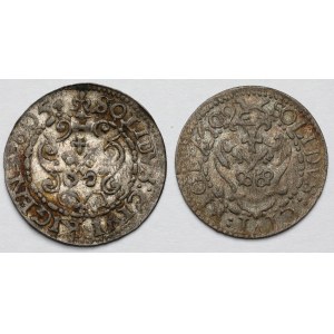Zygmunt III Waza, Szelągi Ryga 1605 i 1609 - zestaw (2szt)