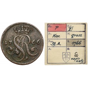 Poniatowski, 1766-g penny, Krakow - ex. Kalkowski