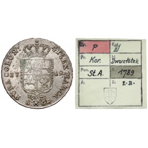 Poniatowski, Dwuzłotówka 1789 EB - ex. Kałkowski