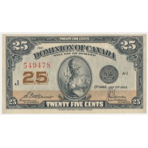 Canada, 25 Cents 1923