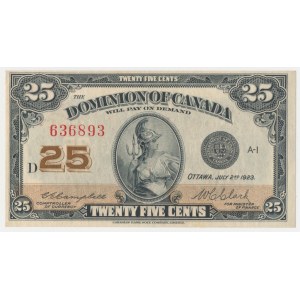 Canada, 25 Cents 1923