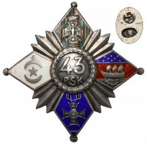 Odznak 43. střeleckého pluku Bayonské legie - stříbrný