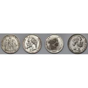 Europe, silver coin set (4pcs)