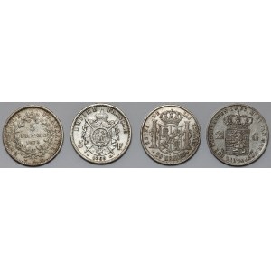 Európa, sada strieborných mincí (4 ks)