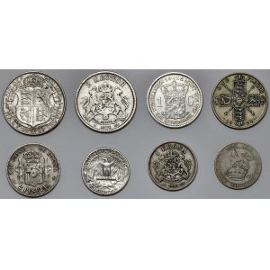 Srebrne monety świata MIX (8szt)