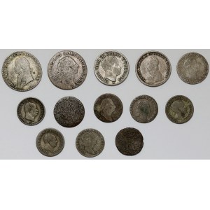 Německo, Prusko, sada mincí (13ks)