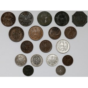 Německo, MIX Mince 19.-20. století (18 kusů)