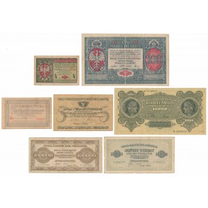 Set of Polish brands 1916-1923 (7pcs)